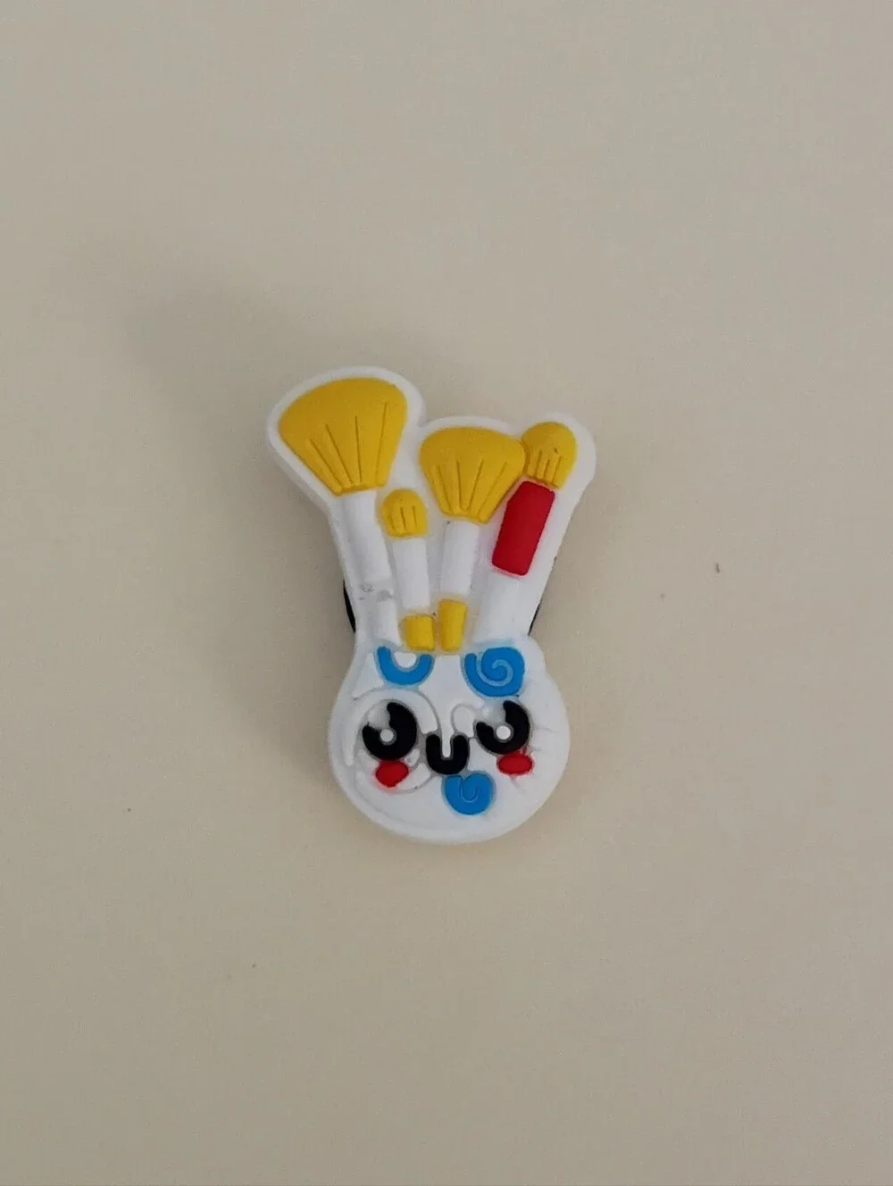 10 for $10 Jibbitz Croc Charm - Makeup Brushes Yellow Tipped In Designed Holder